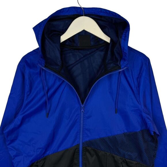 New Under Armour Men US S Sports Jacket Windbreaker Black Blue Lightweight  - Picture 6 of 13